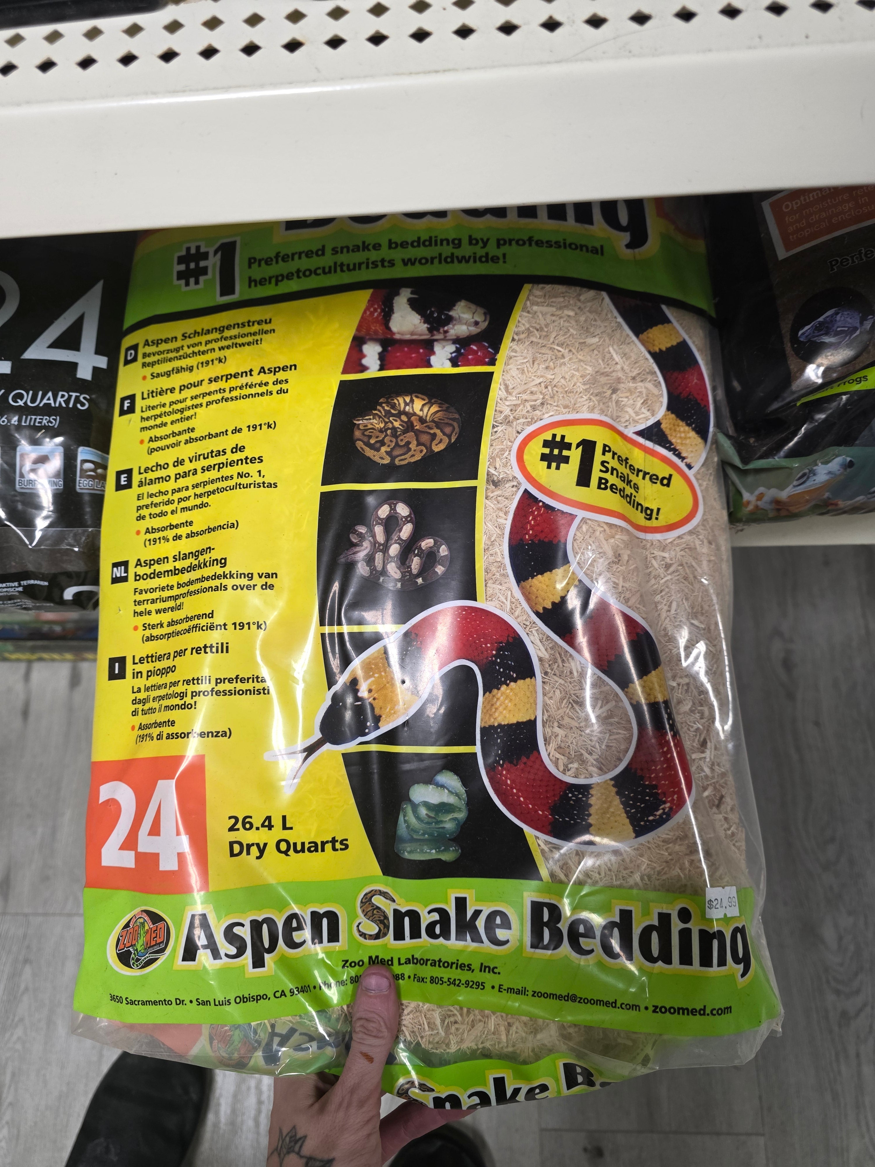 Zoo Med Aspen Snake Bedding 24qt