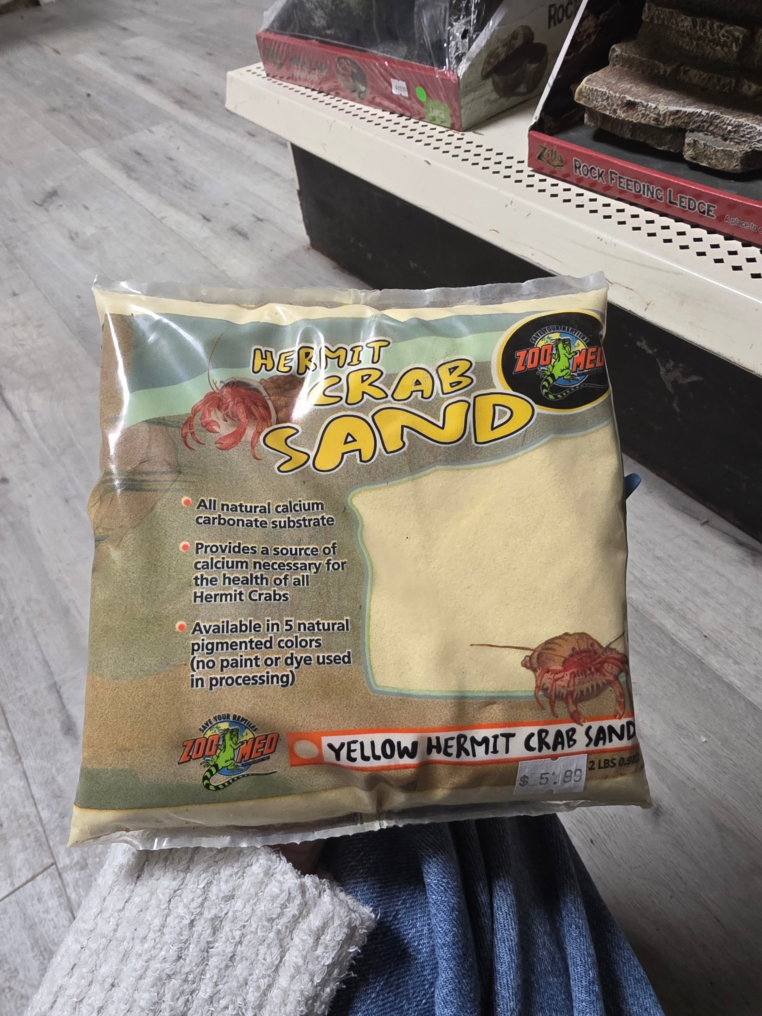 Hermit Crab Sand 2lbs Yellow