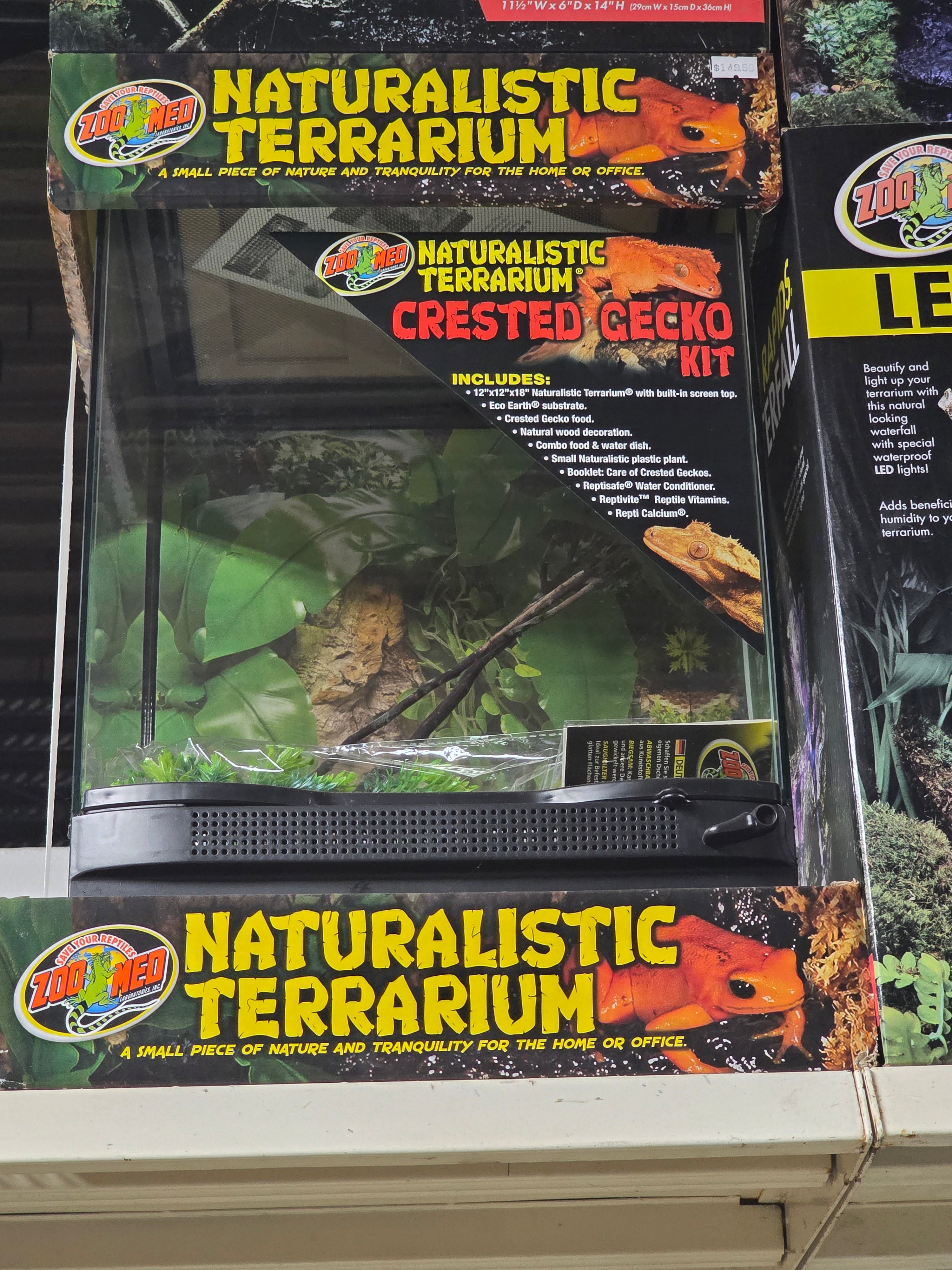 Naturalistic Terrarium Crested Gecko Kit 12" x 12" x 18"