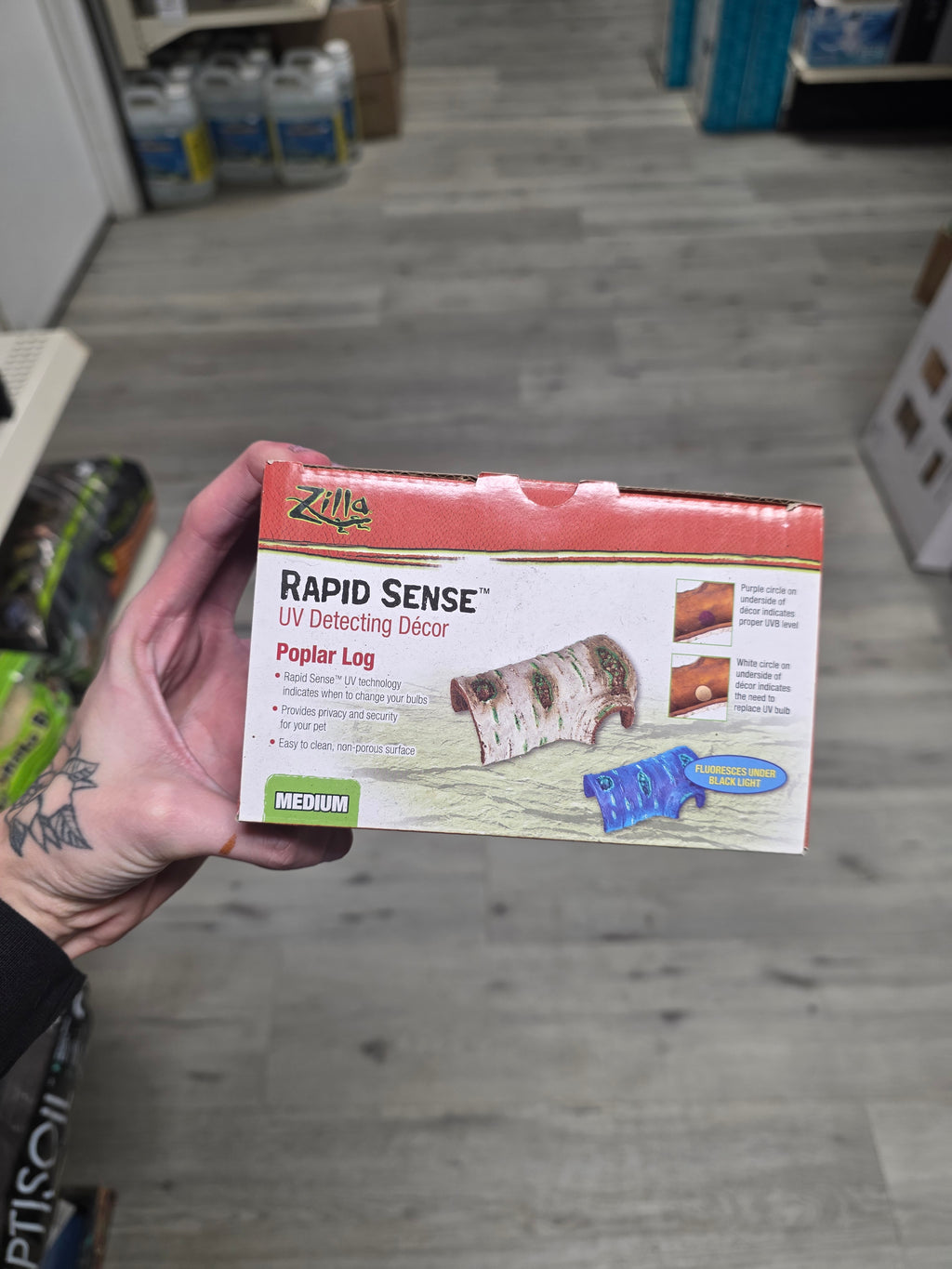 ZILLA Rapid Sense Decor - Poplar Log - Medium