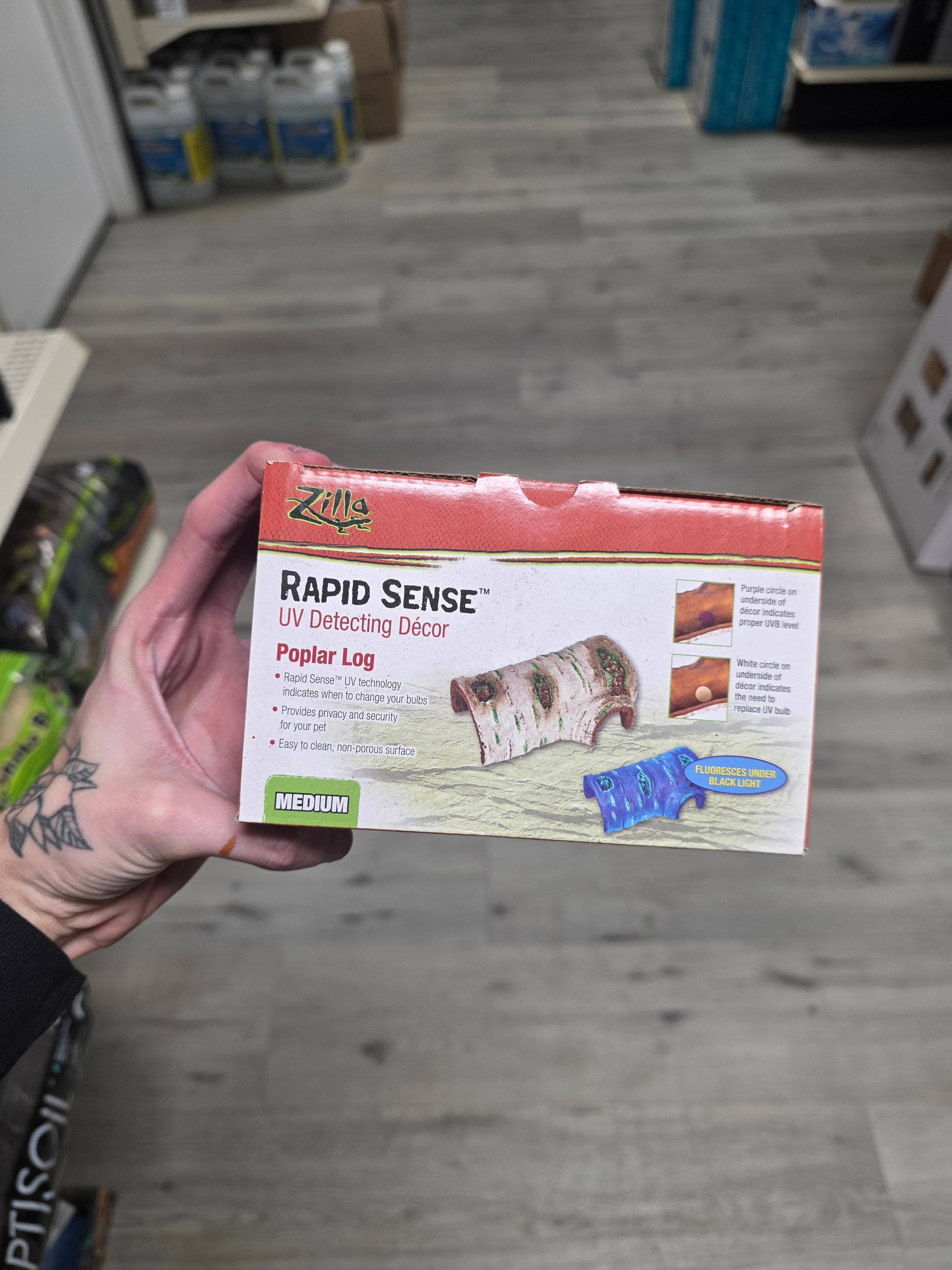 ZILLA Rapid Sense Decor - Poplar Log - Medium