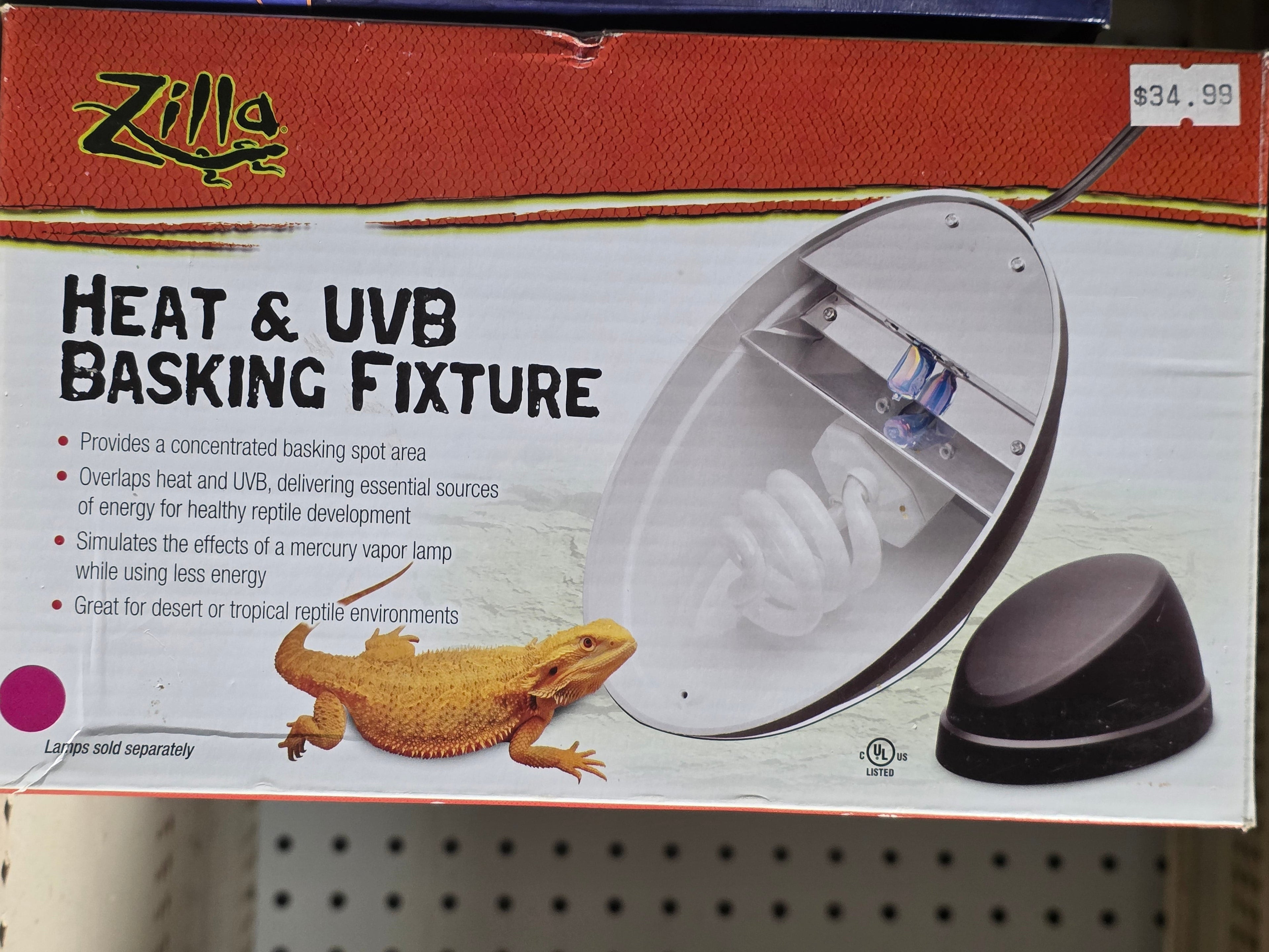 Heat and UVB Basking Fixture
