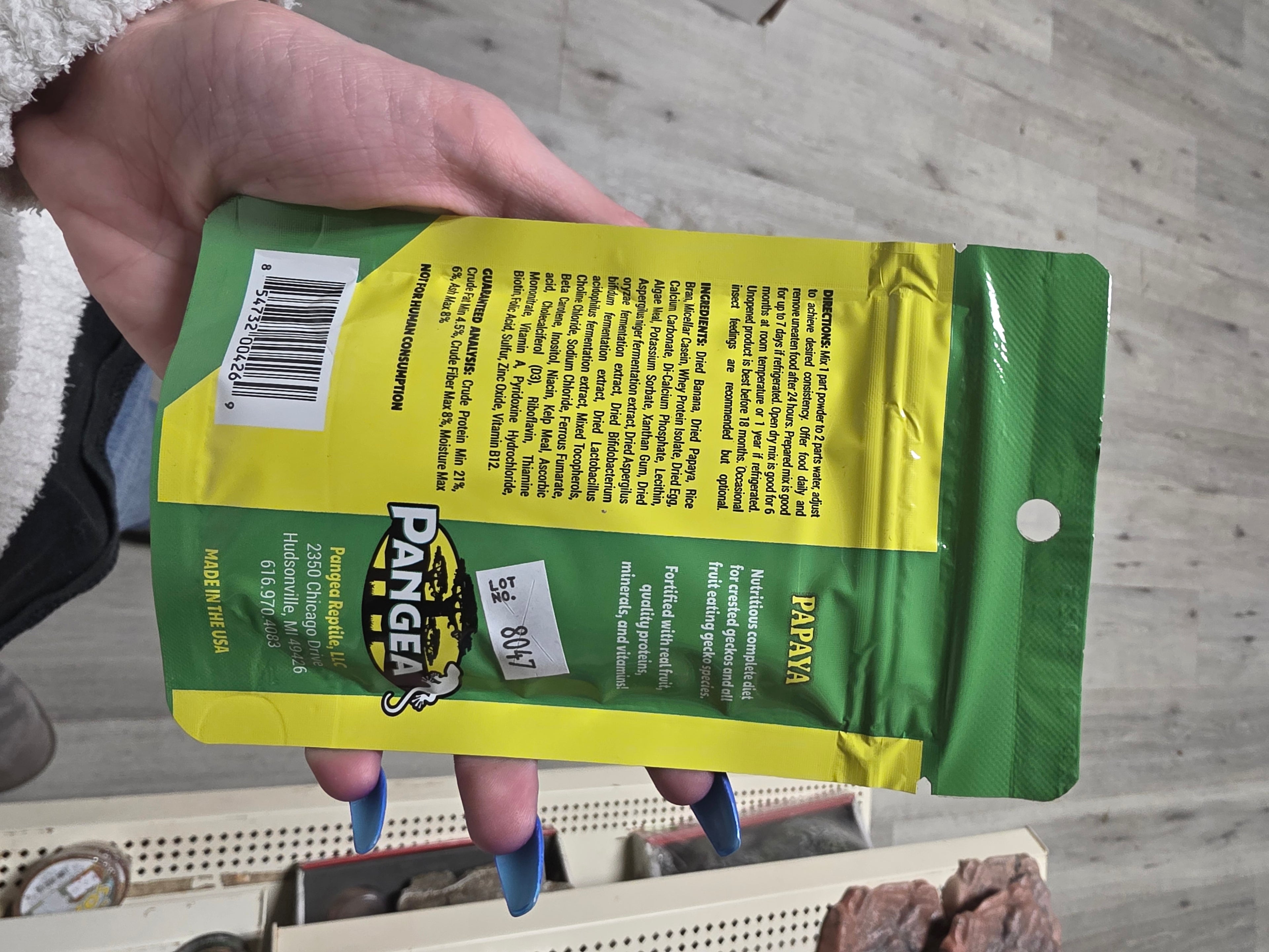Pangea Complete Gecko Diet Papaya 2oz