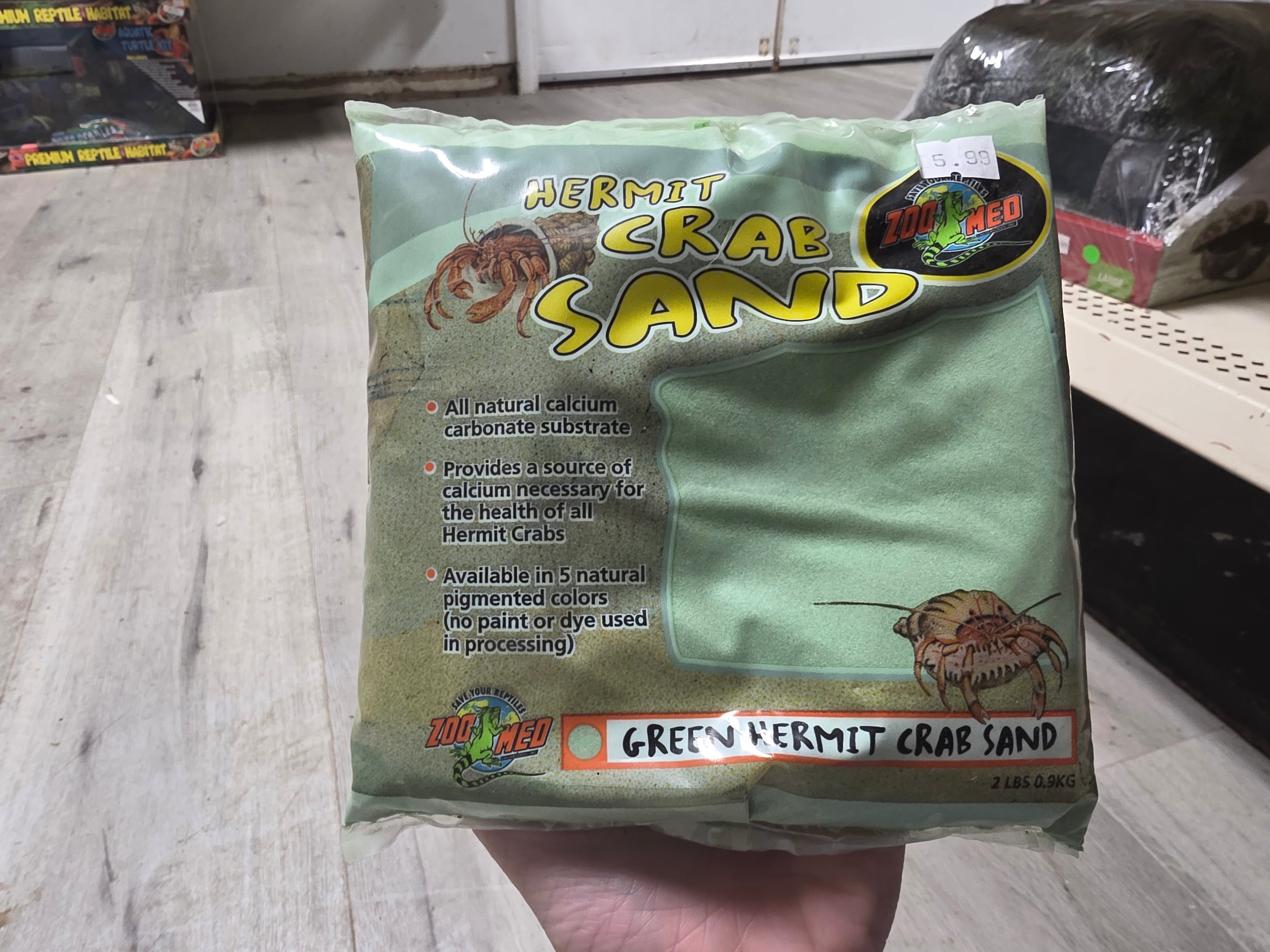 ZOO MED Hermit Crab Sand - Green - 2 lb