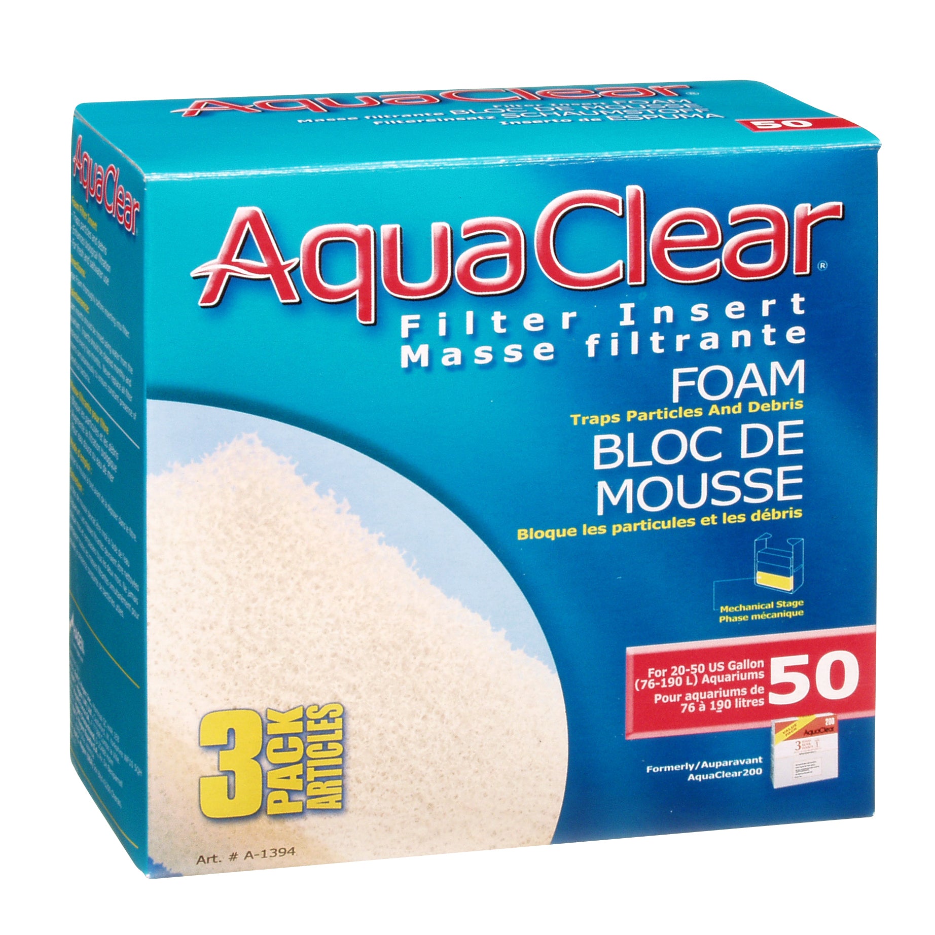AquaClear 50 Foam Insert 3pk